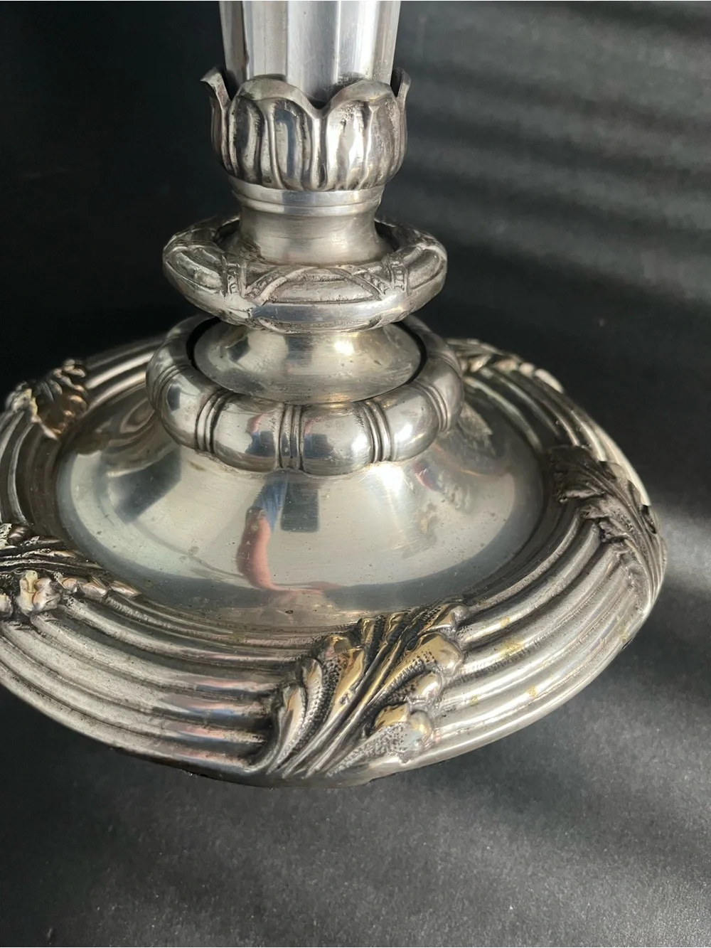 Vintage Bombay Silver Plated Ornate Taper Candle Holder 24